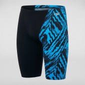 Speedo Men's Allover V-Cut Jammer Black/Blue