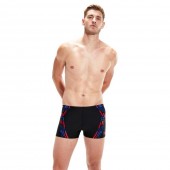  Speedo Men's Tech Print Aquashorts Black/Red