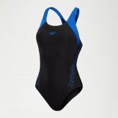 Speedo Womens Hyperboom Racerback Swimsuit - Black/Blue