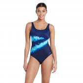 Zoggs Aqua Digital Adjustable Scoopback One Piece Swimsuit 