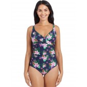  Zoggs Orchid Daze Classicback Swimsuit - Black/Multi