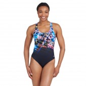 Zoggs Women Digital Daisy Actionback One Piece 