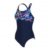  Zoggs Womens Neon Crystal Multiway One Piece Swimsuit 